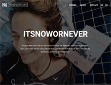 Tablet Screenshot of itsnowornever.org